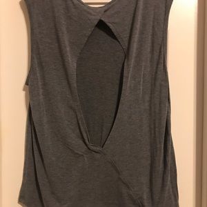 Open back grey tank